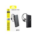 Powerbank 25000mAh 145W z wyświetlaczem wbudowanymi kablami USB-C - czarny