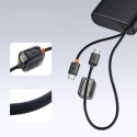 Powerbank 25000mAh 145W z wyświetlaczem wbudowanymi kablami USB-C - czarny