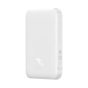 Powerbank magnetyczny 6000mAh 20W Airpow z kablem Baseus Simple USB-C - USB-C 30cm - biały