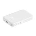 Powerbank magnetyczny 6000mAh 20W Airpow z kablem Baseus Simple USB-C - USB-C 30cm - biały
