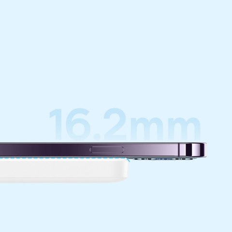 Powerbank magnetyczny 6000mAh 20W Airpow z kablem Baseus Simple USB-C - USB-C 30cm - biały