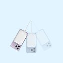 Powerbank magnetyczny 6000mAh 20W Airpow z kablem Baseus Simple USB-C - USB-C 30cm - biały