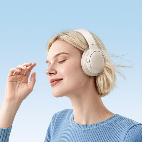 Słuchawki bezprzewodowe nauszne Bass BH1 Lite Bluetooth - białe