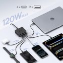 Stacja ładująca 4x USB-C 2x USB-A 120W - czarna
