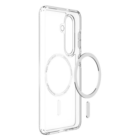 Etui pokrowiec na Samsung Galaxy S26 Ultra Hybrid Mag MagSafe - przezroczysto-białe