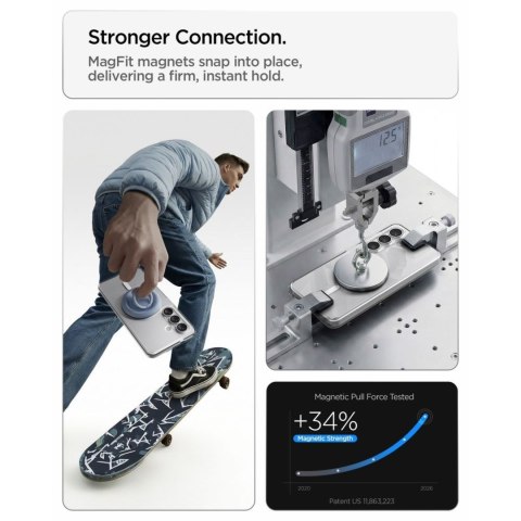 Etui pokrowiec na Samsung Galaxy S26 Ultra Hybrid Mag MagSafe - przezroczysto-białe