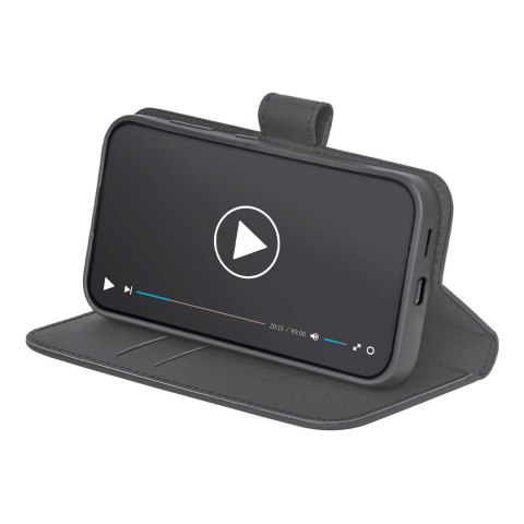 Etui z ekoskóry z klapką i portfelem do Samsung Galaxy S25+ Booklet Case - czarne