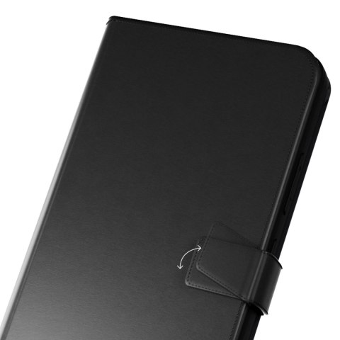 Etui z ekoskóry z klapką i portfelem do Samsung Galaxy S25+ Booklet Case - czarne