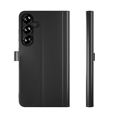 Etui z ekoskóry z klapką i portfelem do Samsung Galaxy S25+ Booklet Case - czarne