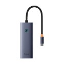 HUB Rozdzielacz 5w1 USB-C do HDMI USB-A USB-C PD 4K - szary