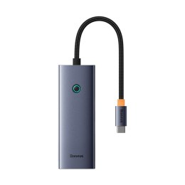 HUB Rozdzielacz 5w1 USB-C do HDMI USB-A USB-C PD 4K - szary