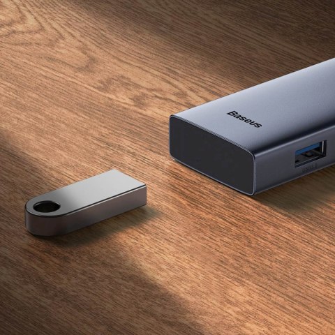 HUB Rozdzielacz 5w1 USB-C do HDMI USB-A USB-C PD 4K - szary