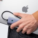 HUB Rozdzielacz 5w1 USB-C do HDMI USB-A USB-C PD 4K - szary