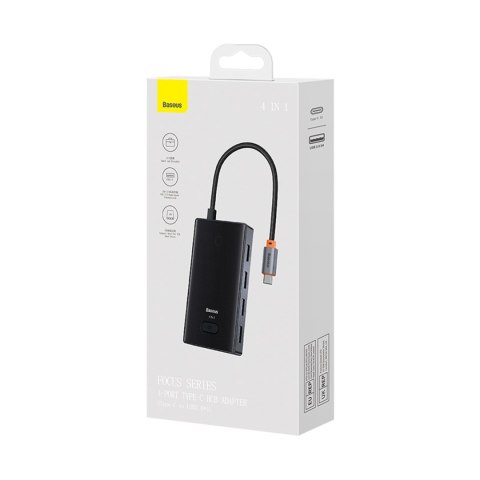 Hub Rozdzielacz USB-C do 4x USB-A - szary