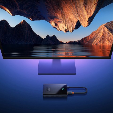 Hub Rozdzielacz USB-C do 4x USB-A - szary