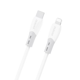 Kabel przewód z silikonowym oplotem USB-C - iPhone Lightning L25SX 30W 2m - biały