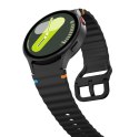Pasek silikonowy sportowy na Samsung Galaxy Watch 4/5/5 Pro/6/7/FE - czarny