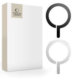 Pierścień magnetyczny uniwersalny do smartfona MagSafe czarny srebrny - 2 szt.