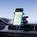 Uchwyt samochodowy grawitacyjny z ładowarką indukcyjną do smartfona z przyssawką 15W - czarny