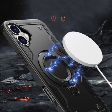 Etui pokrowiec na iPhone 16 Hybrid Armor Trendy MagSafe - czarny