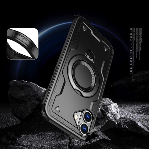 Etui pokrowiec na iPhone 16 Hybrid Armor Trendy MagSafe - czarny