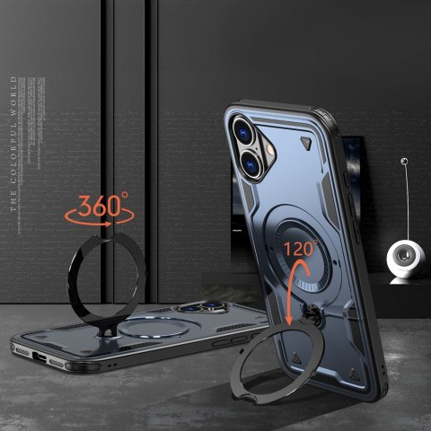 Etui pokrowiec na iPhone 16 Hybrid Armor Trendy MagSafe - niebieski