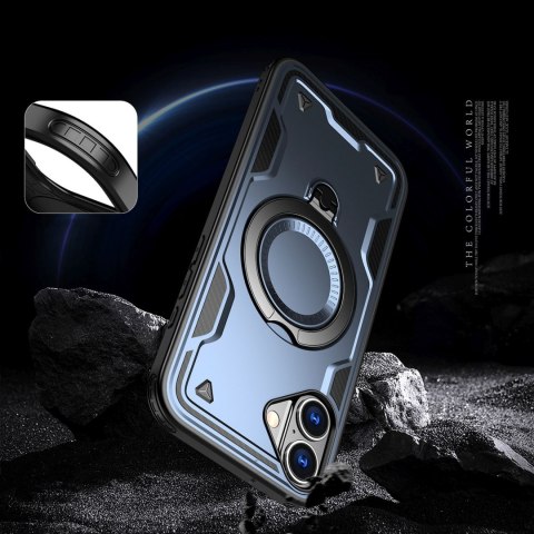Etui pokrowiec na iPhone 16 Hybrid Armor Trendy MagSafe - niebieski