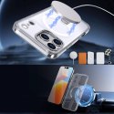 Etui pokrowiec z podstawką na iPhone 17 Pro Max Hybrid Armor X MagSafe - przezroczysty