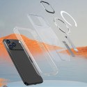Etui pokrowiec z podstawką na iPhone 17 Pro Max Hybrid Armor X MagSafe - przezroczysty