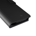 Etui z ekoskóry 2w1 z klapką i portfelem do iPhone 16 Wallet Detachable MagSafe - czarne