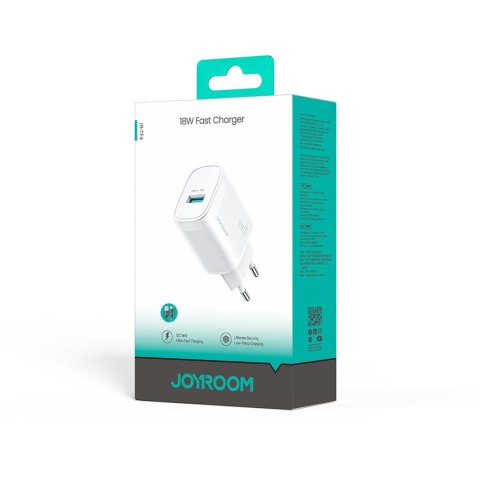 Ładowarka sieciowa USB-A 18W z kablem USB-A - USB-C 1m - biała