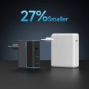 Ładowarka sieciowa USB-C USB-A z kablem USB-C GaN 100W - szara