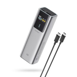 Powerbank 10000mAh USB-C USB-A 150W - szary