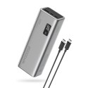 Powerbank 20000mAh USB-A USB-C 150W - szary