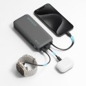 Powerbank 20000mAh USB-A USB-C z wbudowanym kablem USB-C 55W - biały