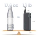 Powerbank 20000mAh USB-A USB-C z wbudowanym kablem USB-C 55W - szary