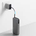 Powerbank 20000mAh USB-A USB-C z wbudowanym kablem USB-C 55W - szary