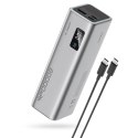 Powerbank 20000mAh USB-C USB-A 100W - szary