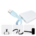 Powerbank magnetyczny 10000mAh USB-C z wbudowanym kablem USB-C - biały