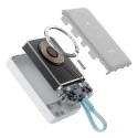 Powerbank magnetyczny 10000mAh USB-C z wbudowanym kablem USB-C - biały