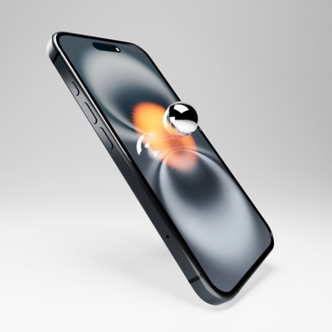 Szkło hybrydowe z czarną ramką do iPhone 16 Plus / iPhone 15 Pro Max / iPhone 15 Plus Flexible Glass D3O