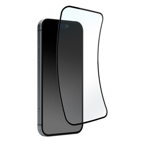 Szkło hybrydowe z czarną ramką do iPhone 16 Pro Max Flexible Glass D3O