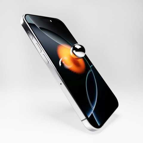Szkło hybrydowe z czarną ramką do iPhone 16 Pro Max Flexible Glass D3O