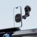 Uchwyt magnetyczny z ładowarką bezprzewodową do smartfona na deskę rozdzielczą MagSafe - czarny