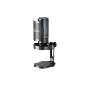 Mikrofon przewodowy ze statywem biurkowym K3 108dB RGB USB-C - czarny