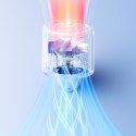 Mini wentylator wiatrak przenośny 5000mAh LED - niebieski