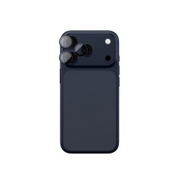 Szkło na aparat do iPhone 17 Pro / Pro Max z niebieską ramką aluminiową Lens Glass