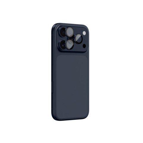 Szkło na aparat do iPhone 17 Pro / Pro Max z niebieską ramką aluminiową Lens Glass