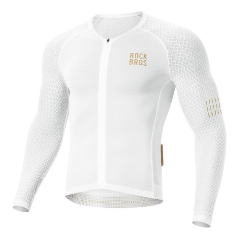 Koszulka rowerowa Diamond z długim rękawem rozmiar XXXL - biała