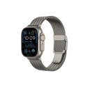Pasek tytanowy na AppleWatch 38/40/41/42/44/45/46/49 mm - srebrny
